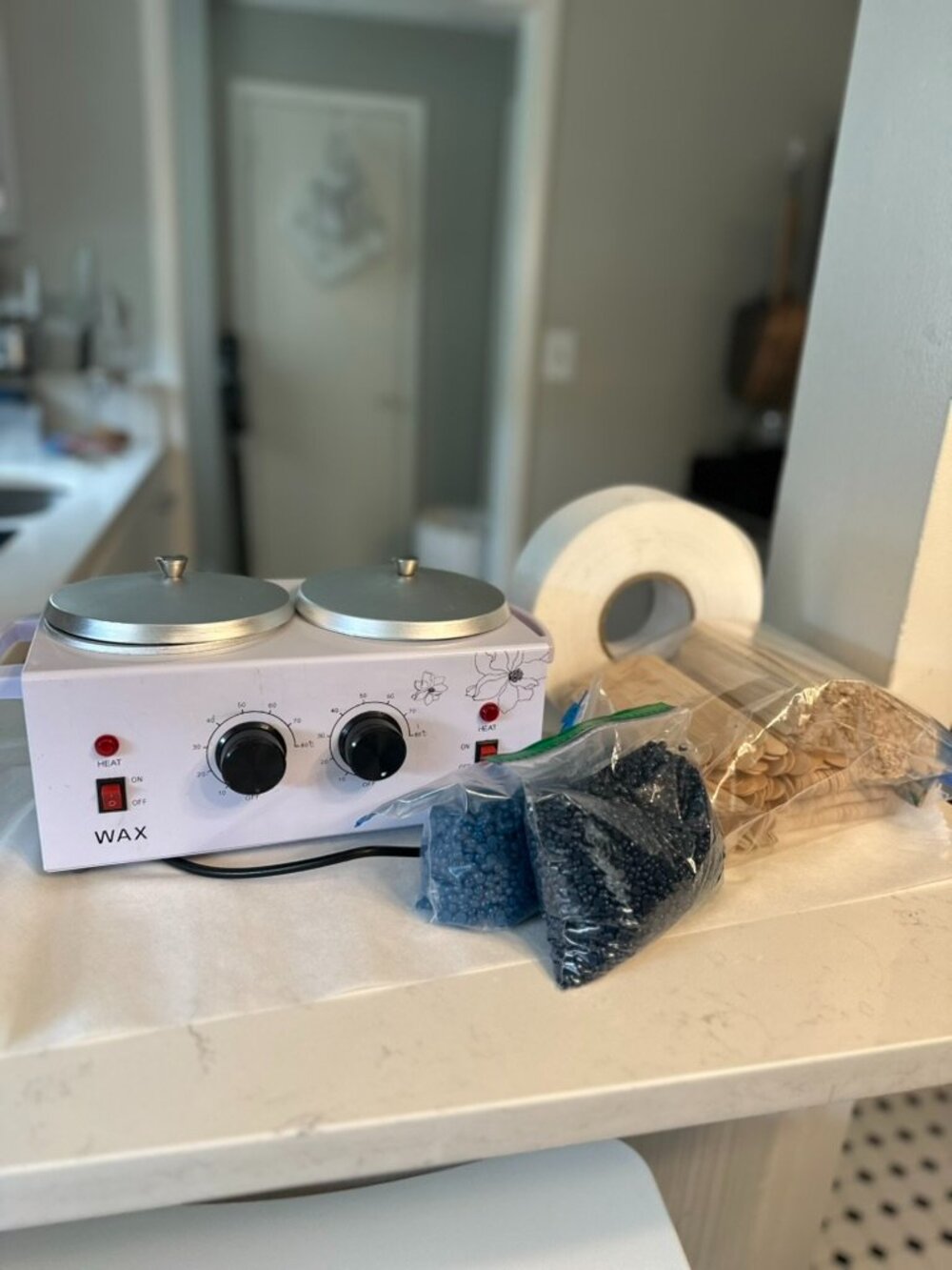 Waxing Kit – Dual Wax Warmer, Hard Wax, Sticks & Salon Supplies